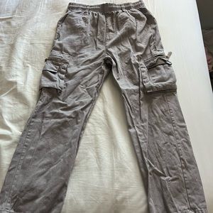 Mens Grey Cargo Pants
